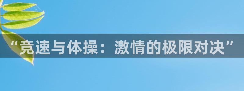 球客岛：“竞速与体操：激情的极限对决”